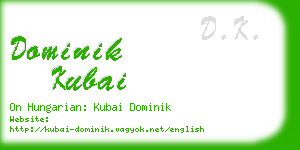 dominik kubai business card